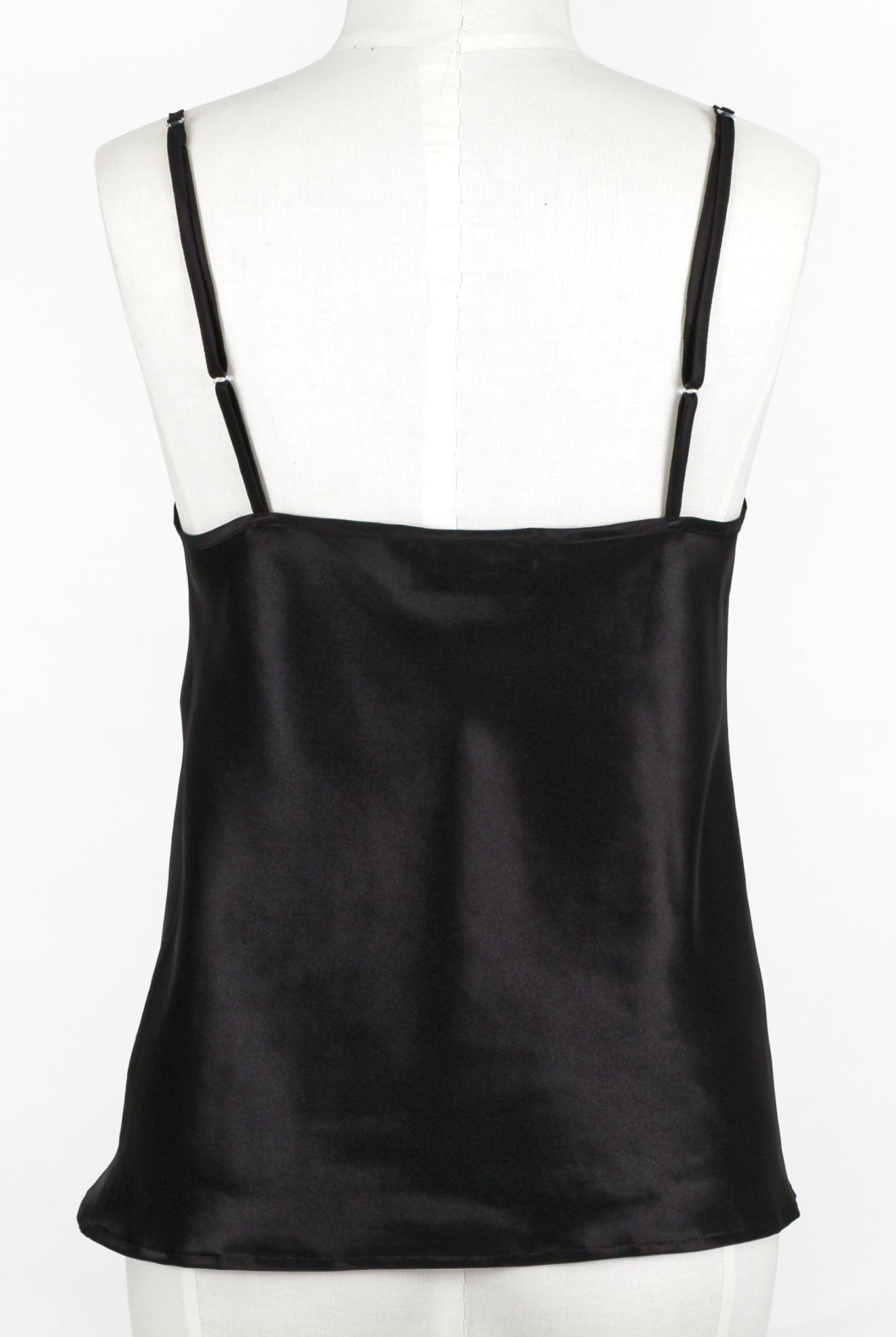 black silk camisole top