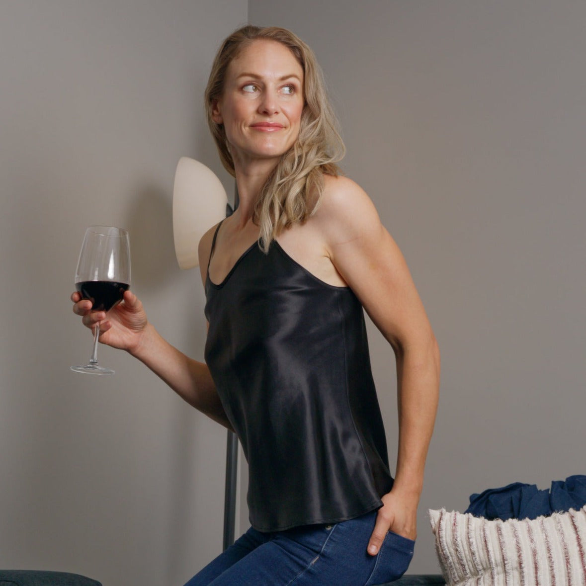 Silk Camisole top - Black