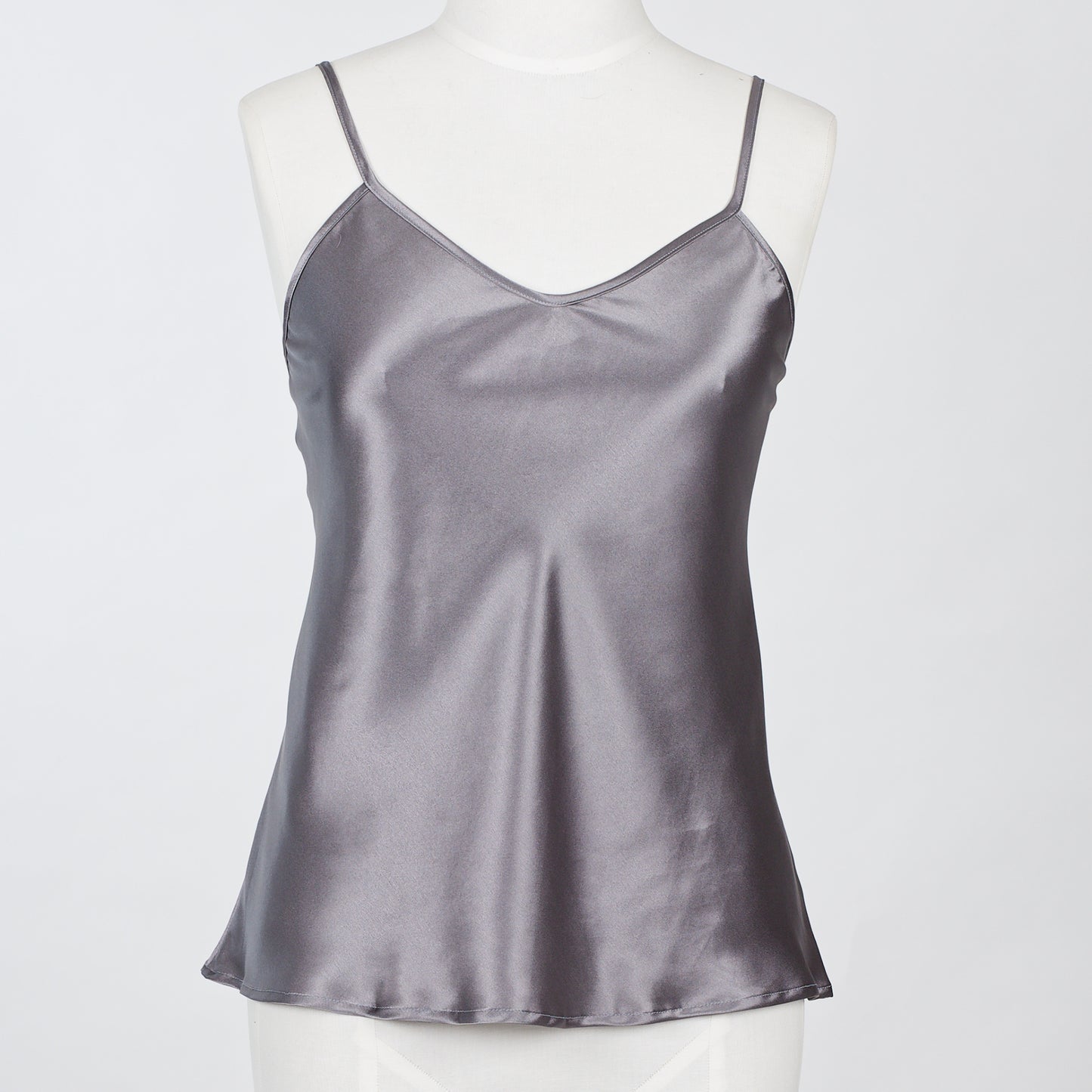 Silk Camisole top - Gunmetal