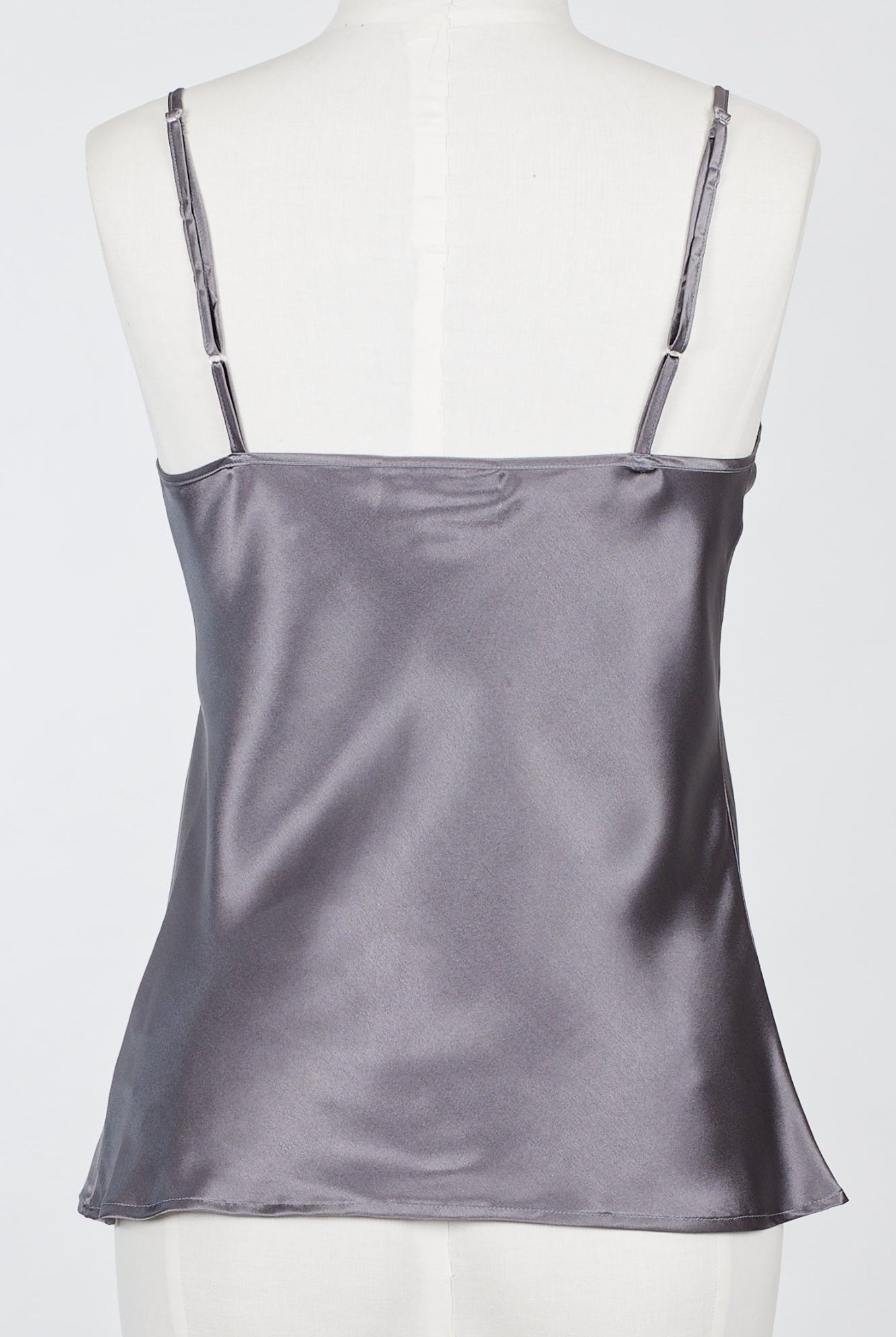 dark grey silk camisole