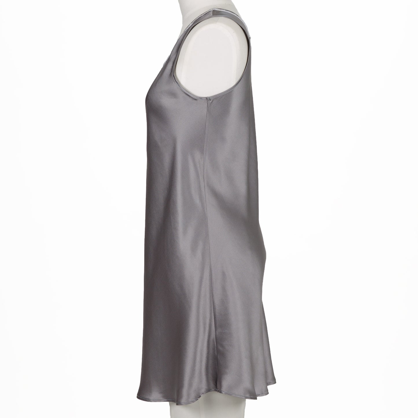 Silk Singlet Dress - Gunmetal