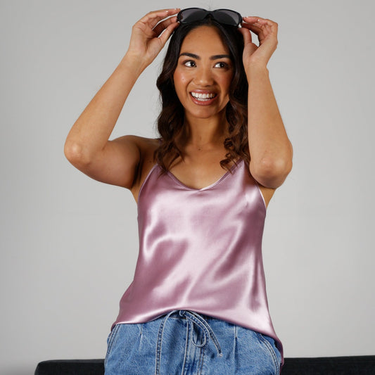Silk Camisole top - Periwinkle