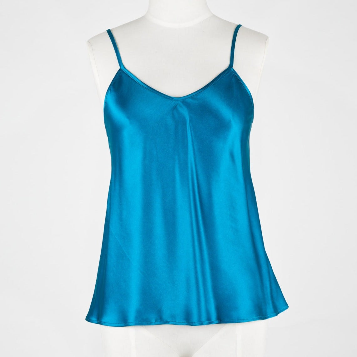Silk Camisole top - Tibetan Blue