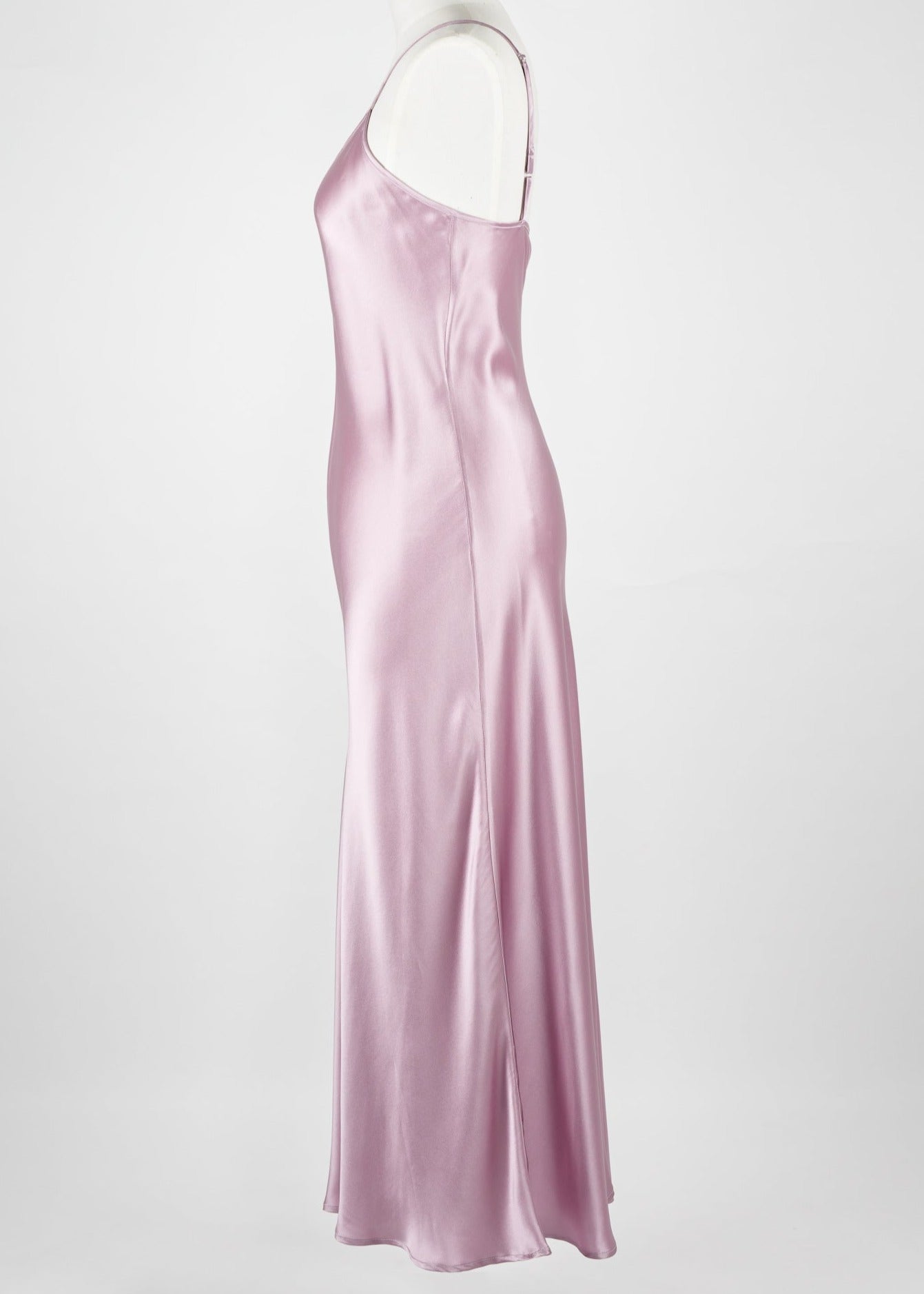 Silk Long Chemise Slip - Periwinkle