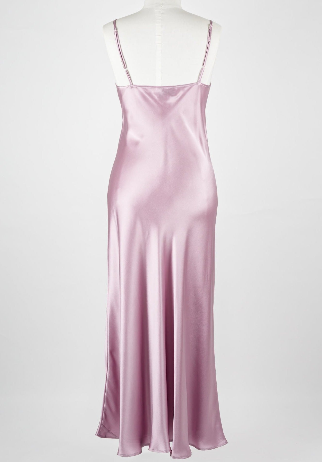 Silk Long Chemise Slip - Periwinkle