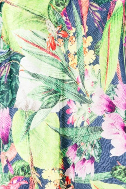 tropical print silk fabric