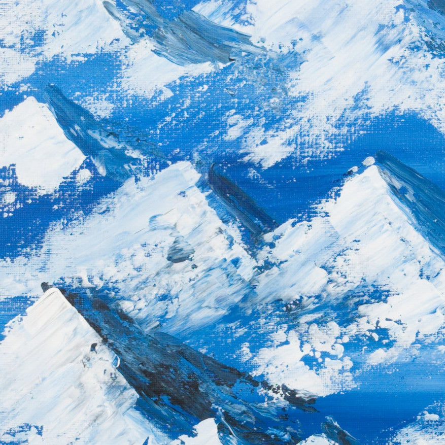 NZ inspired silk scarf - Mountain Ranges