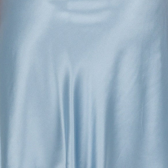 Silk Lace Chemise Slip - Steel Blue
