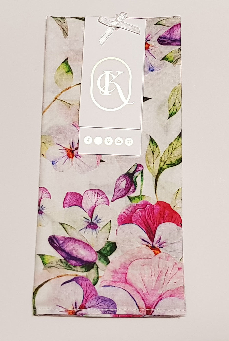 womens floral cotton handkerchief