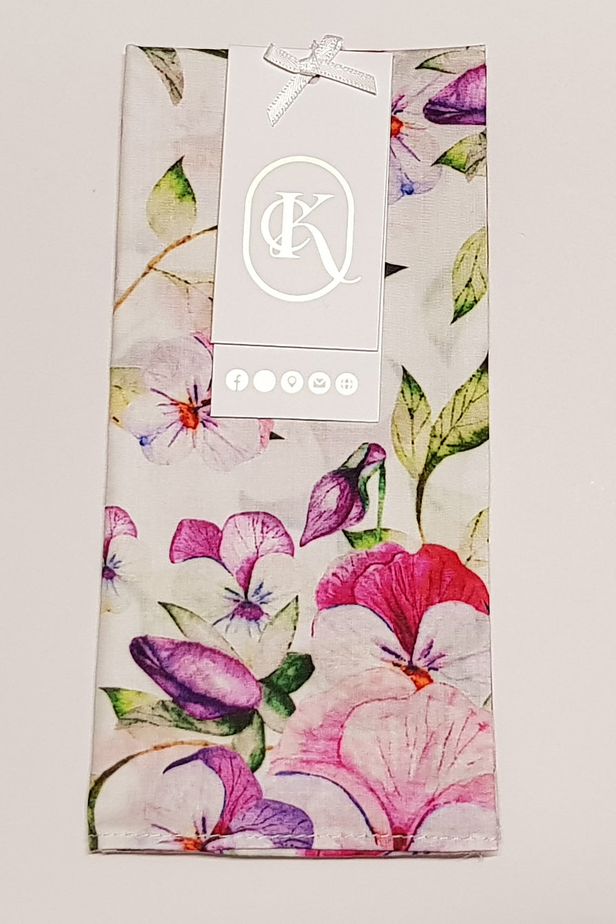 womens floral cotton handkerchief