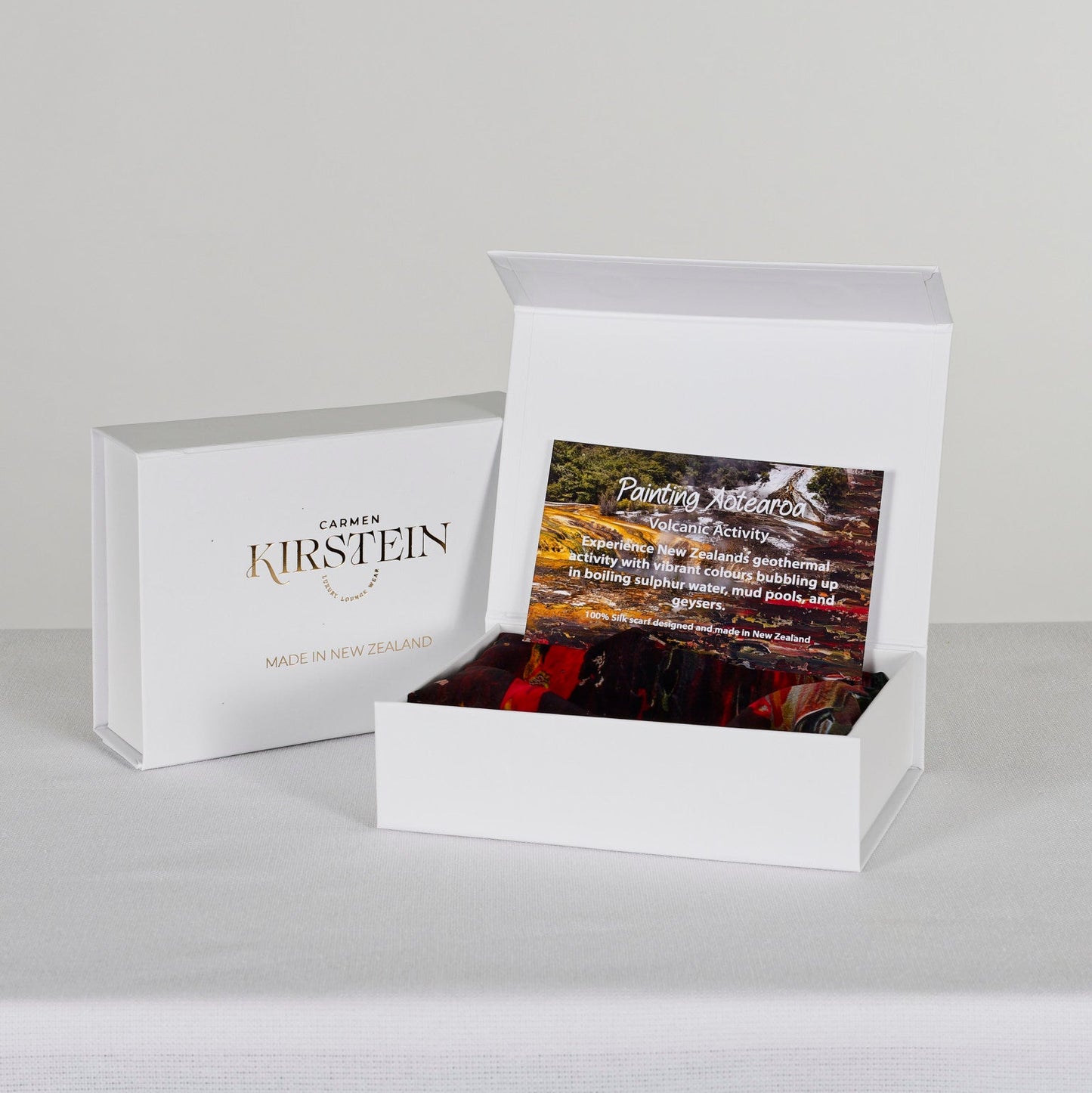 NZ inspired silk scarf - Thermal Acivity