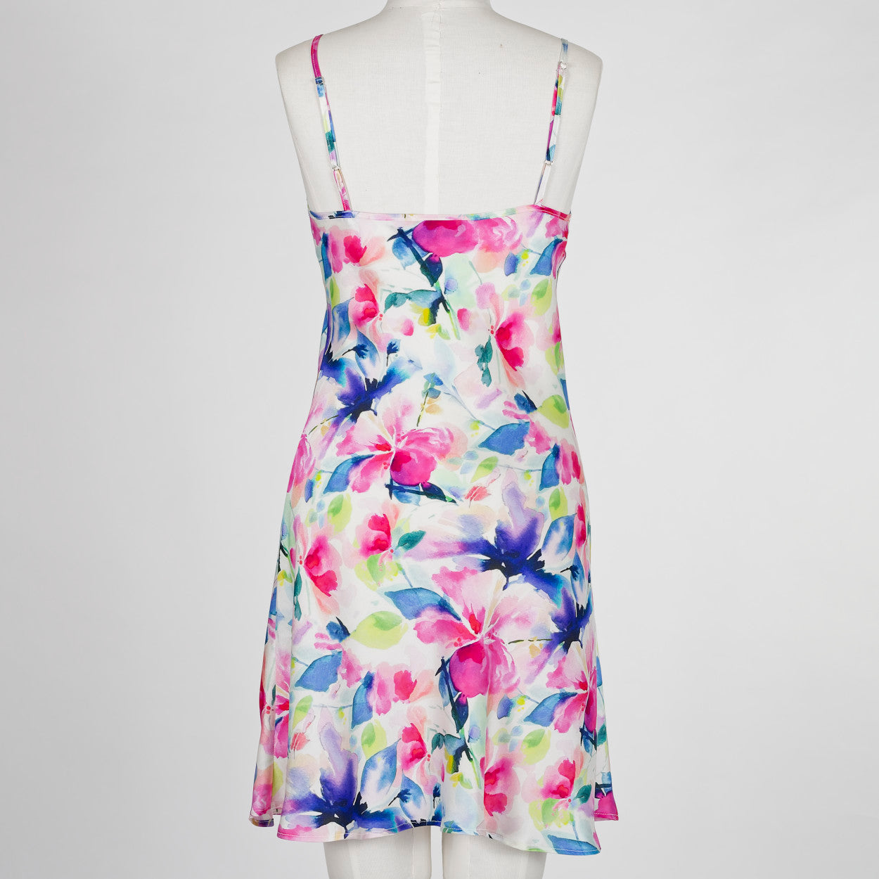Silk Chemise Slip - Hibiscus