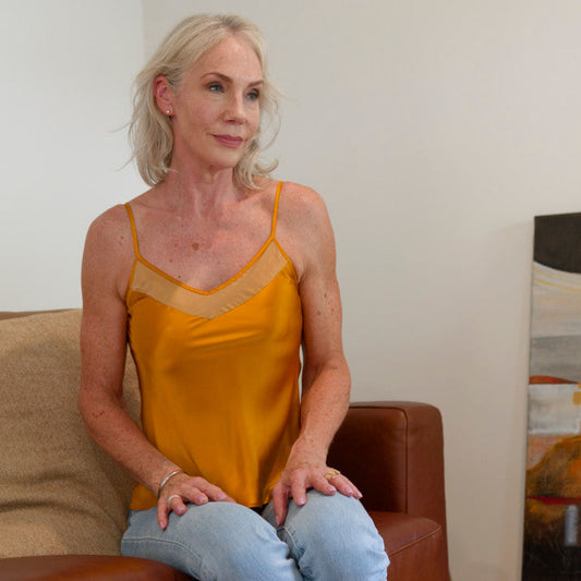 Art Deco Camisole top -  Caramel