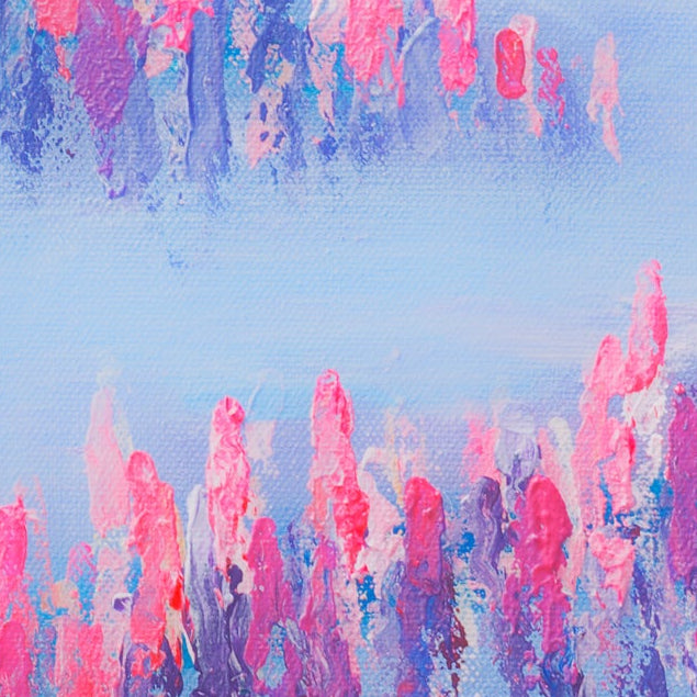 NZ inspired silk scarf - Lupins by the Lake