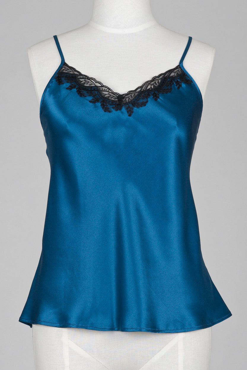 Silk Lace Camisole top - Sapphire