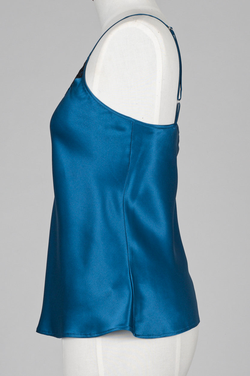 Silk Lace Camisole top - Sapphire