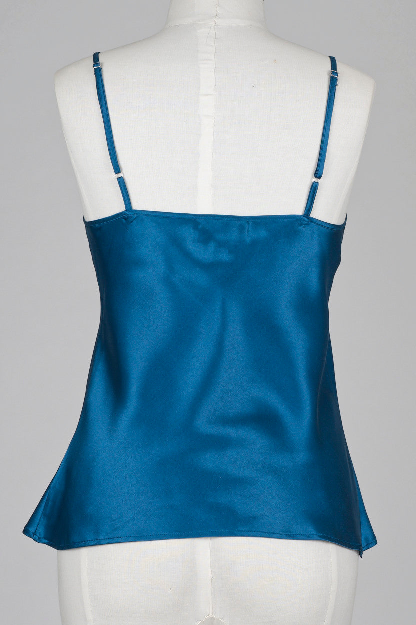 Silk Lace Camisole top - Sapphire