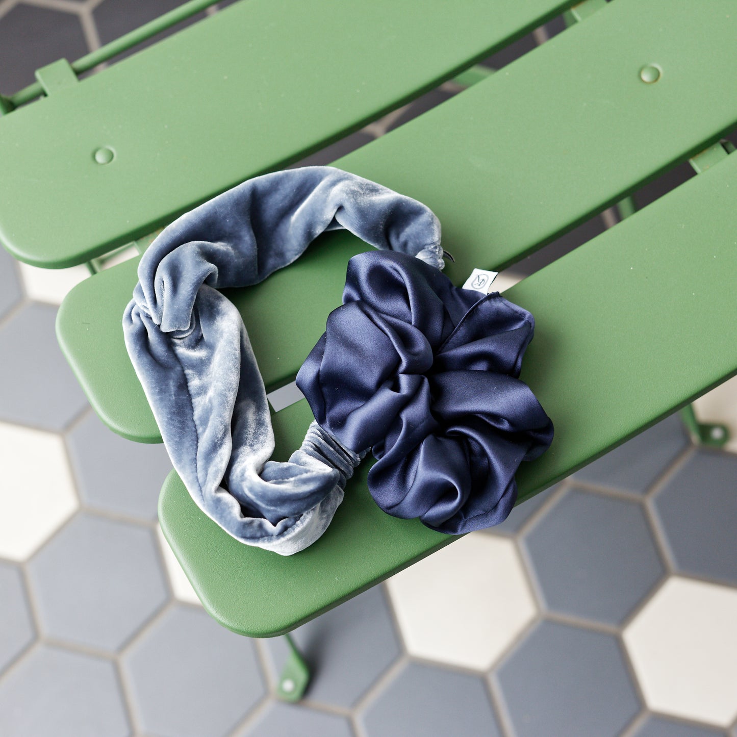 Silk Turban Band Denim