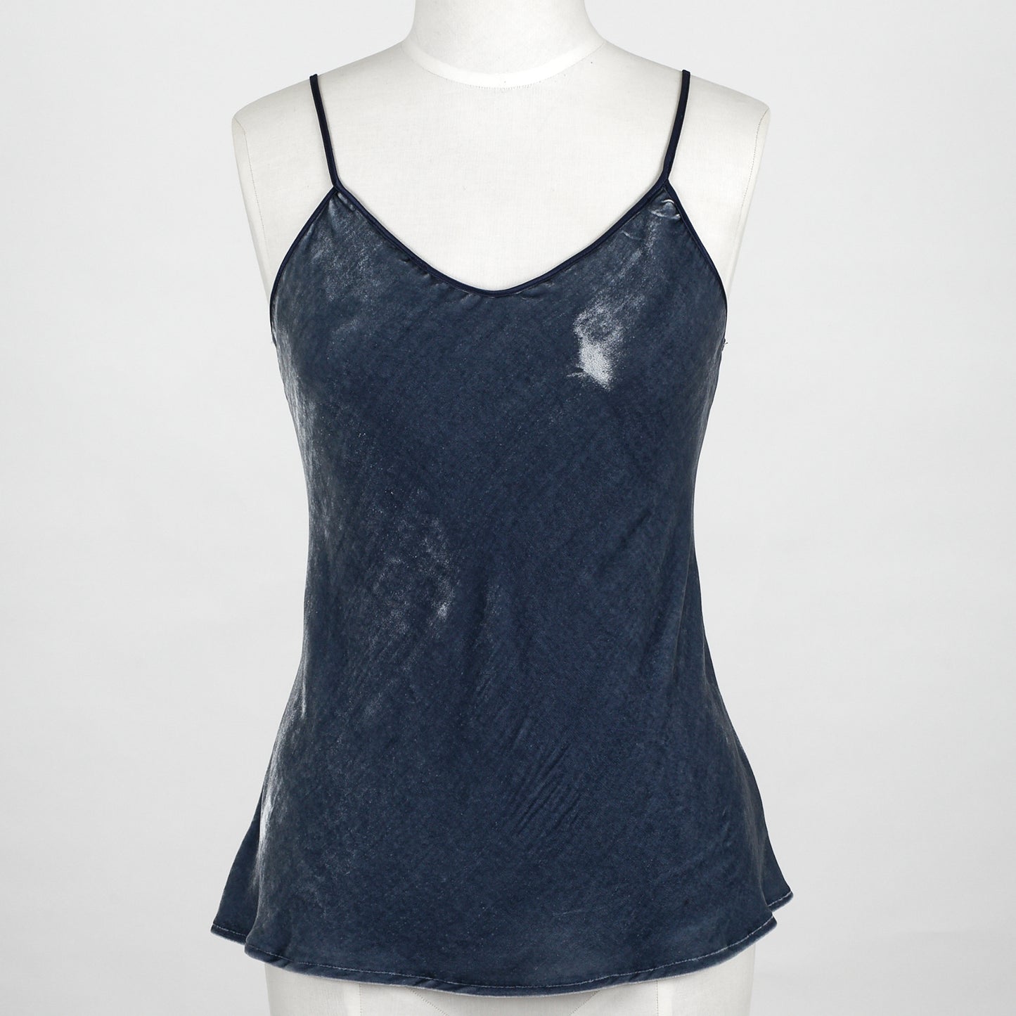 Silk Velvet Cami - Denim