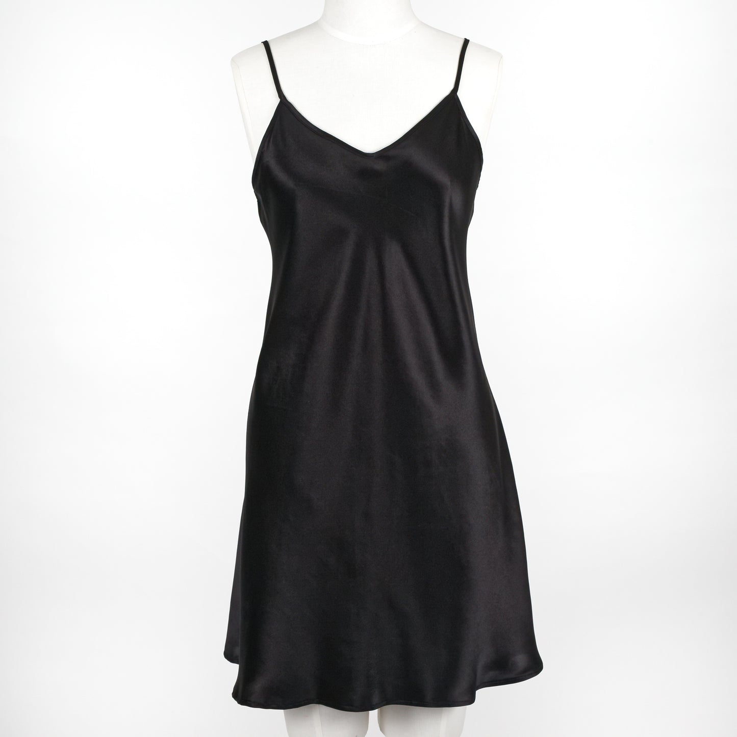 Silk Chemise Slip - Black