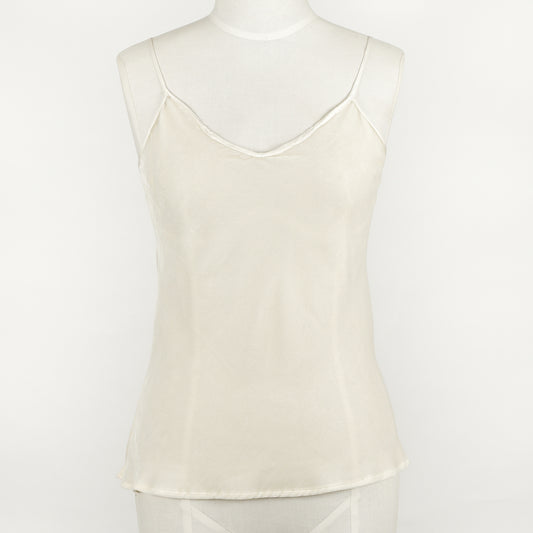 Silk Velvet Cami - Ivory