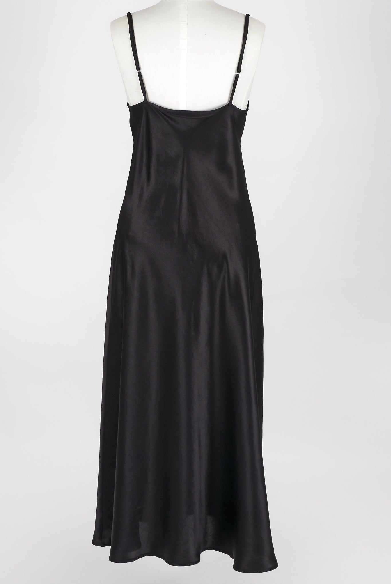 long silk chemise slip dress