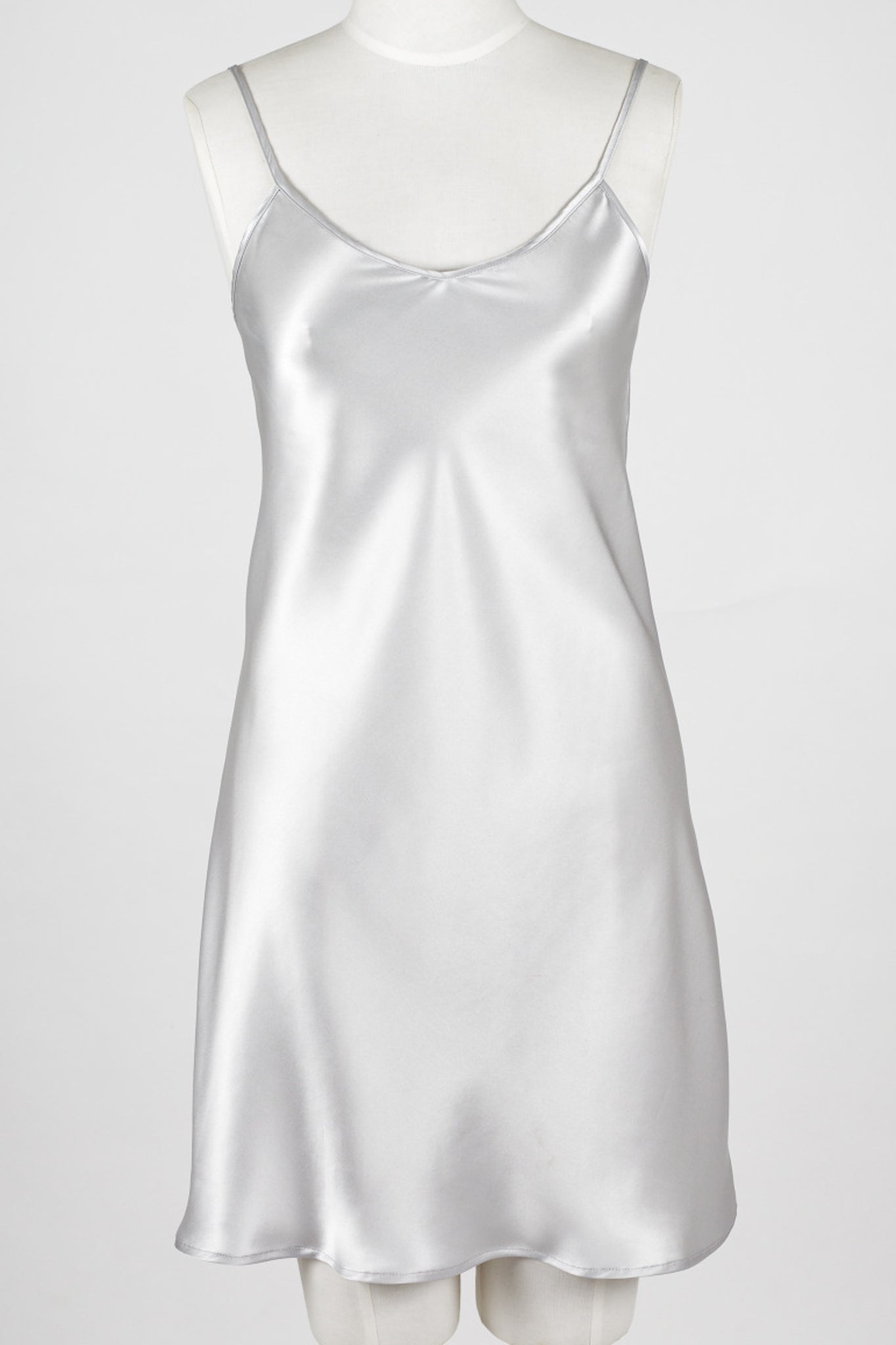 Silk Chemise slip - Silver