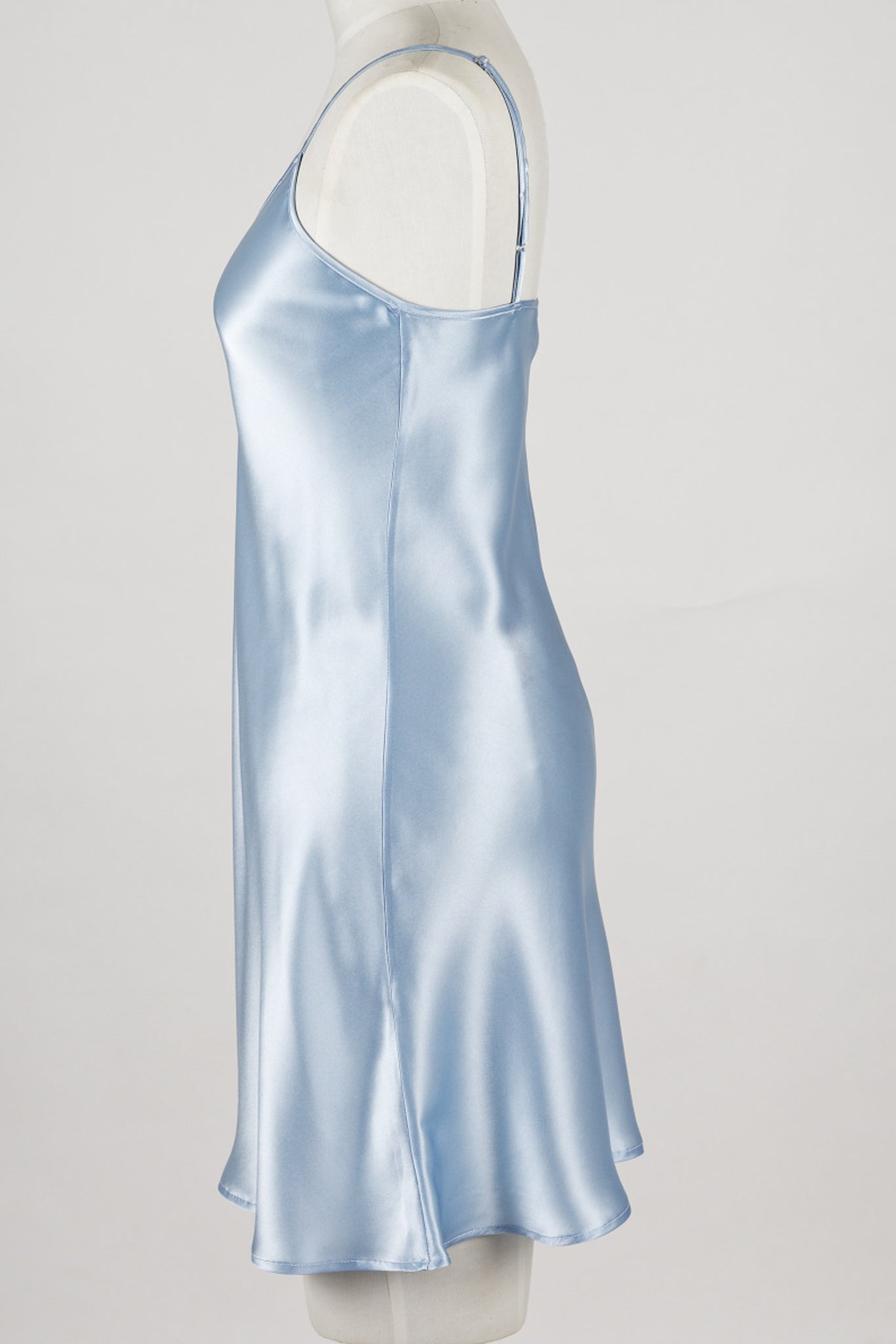 Silk Chemise Slip - Ice Blue