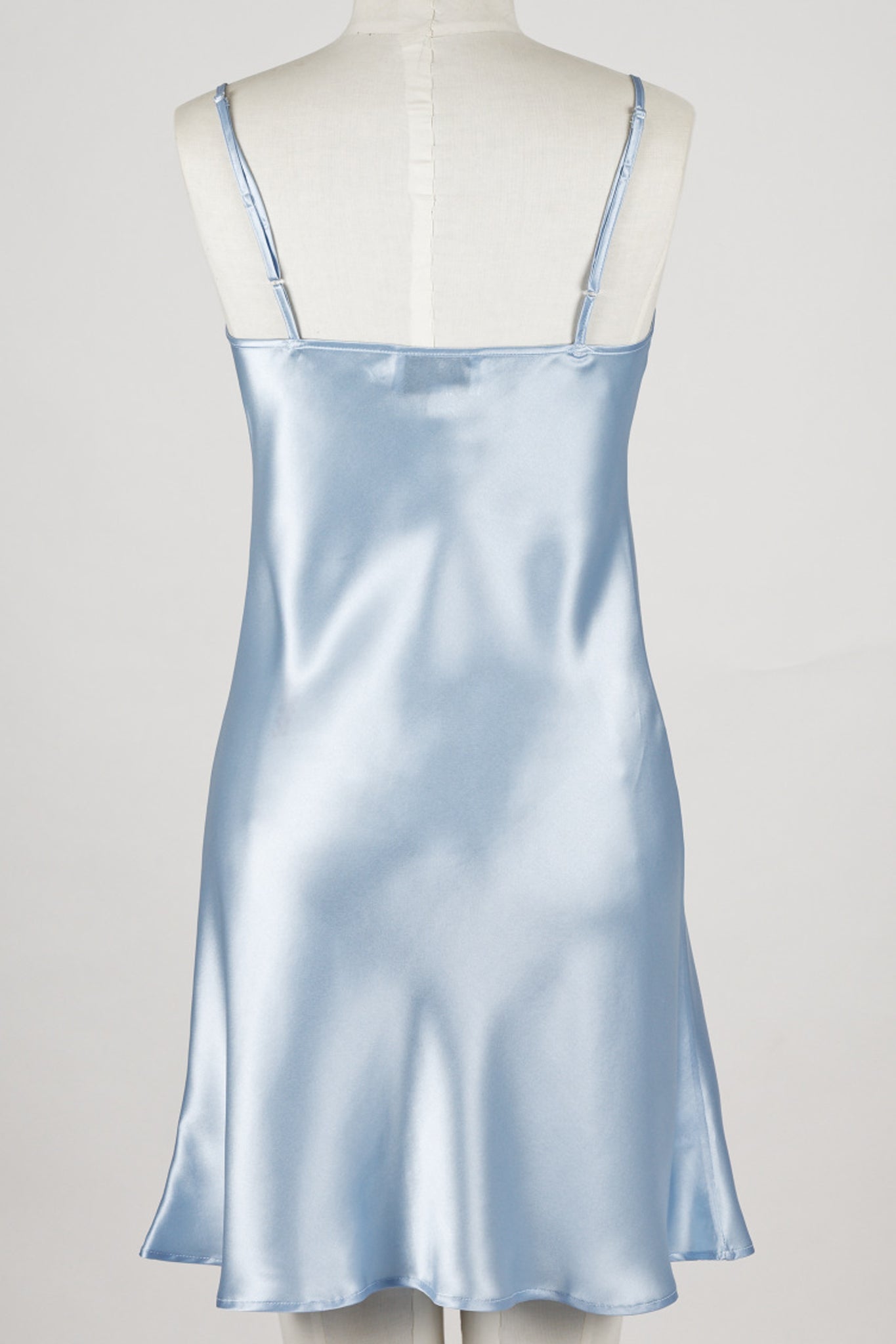 Silk Chemise Slip - Ice Blue