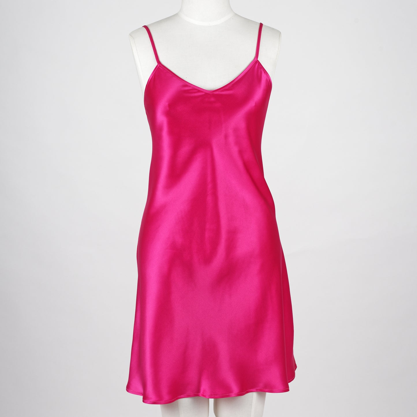 Silk Chemise slip - Fuchsia