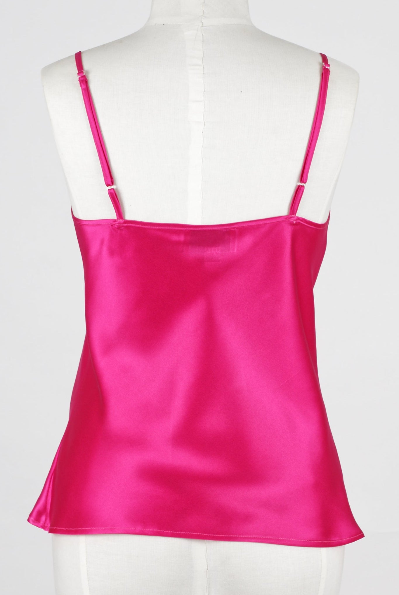 bright pink silk camisole