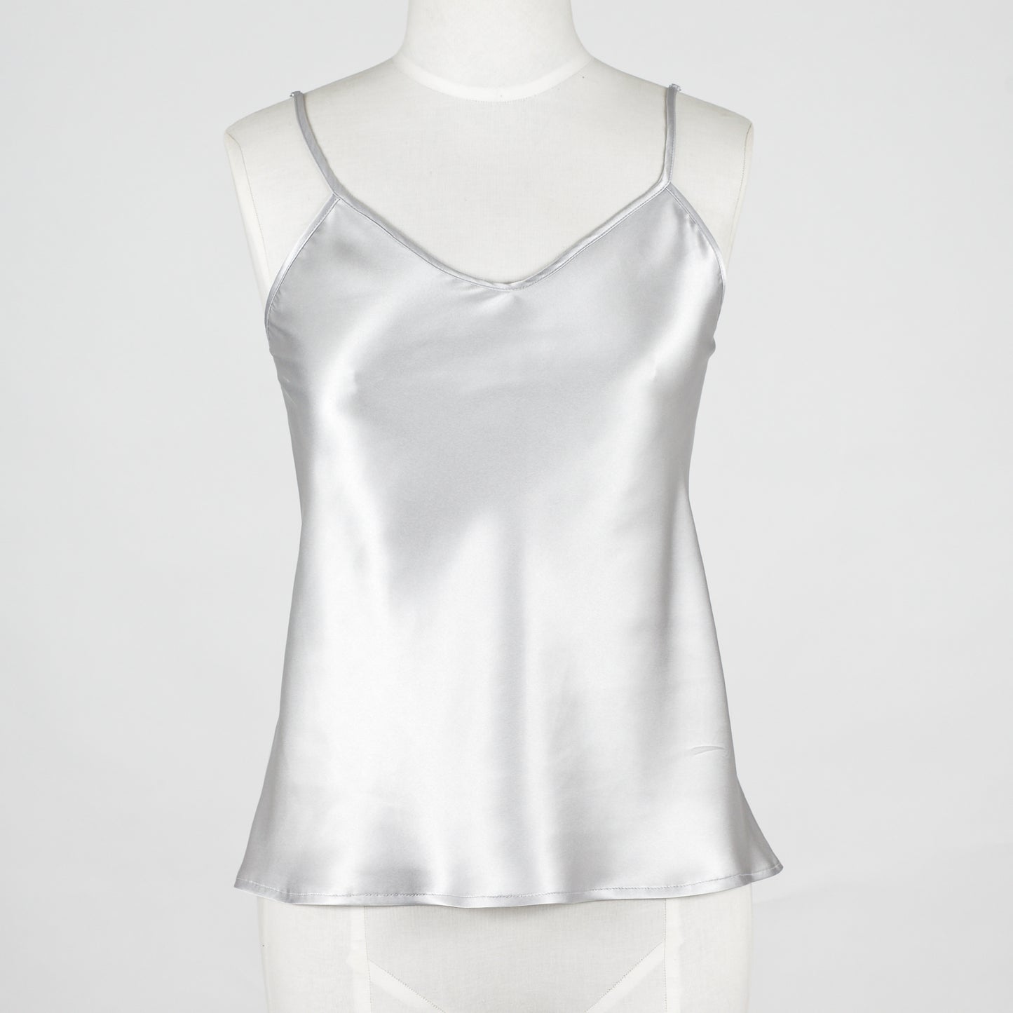 Silk Camisole Top - Silver