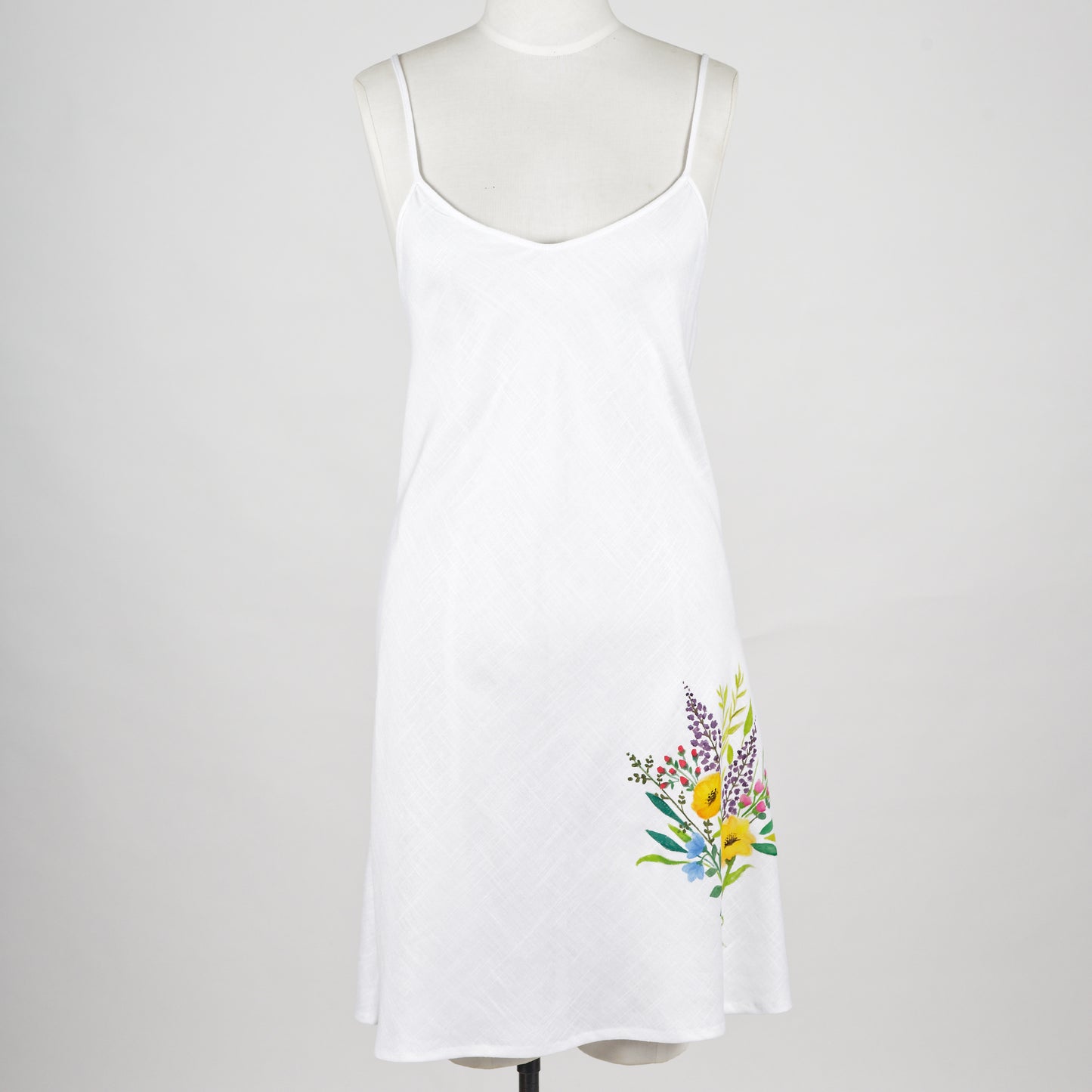 Bouquet Linen Chemise Dress