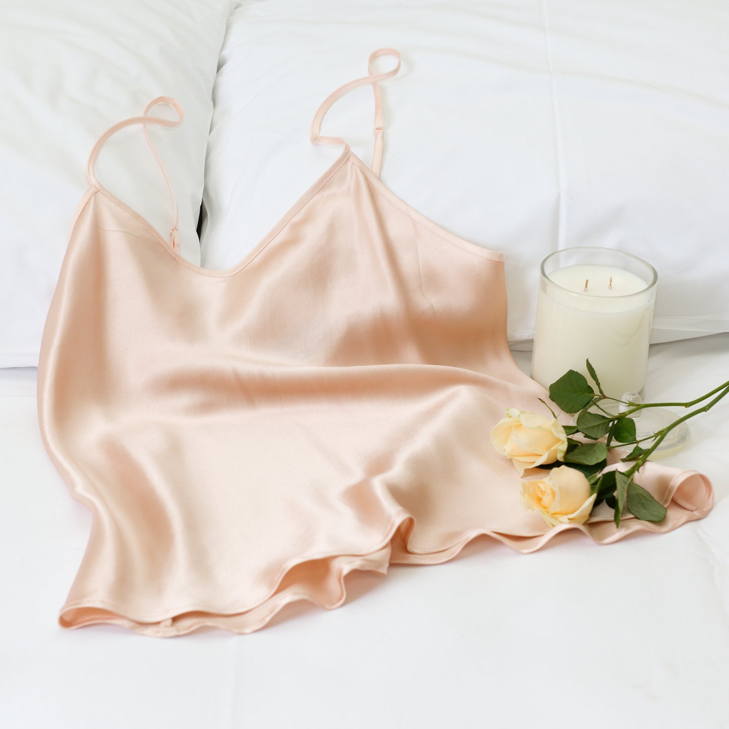 Silk Camisole top - Light Pink