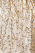 Embroidered Silk Dressing Gown - Champagne