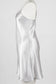 Silk Lace Chemise Slip - Silver