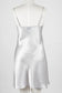 Silk Lace Chemise Slip - Silver