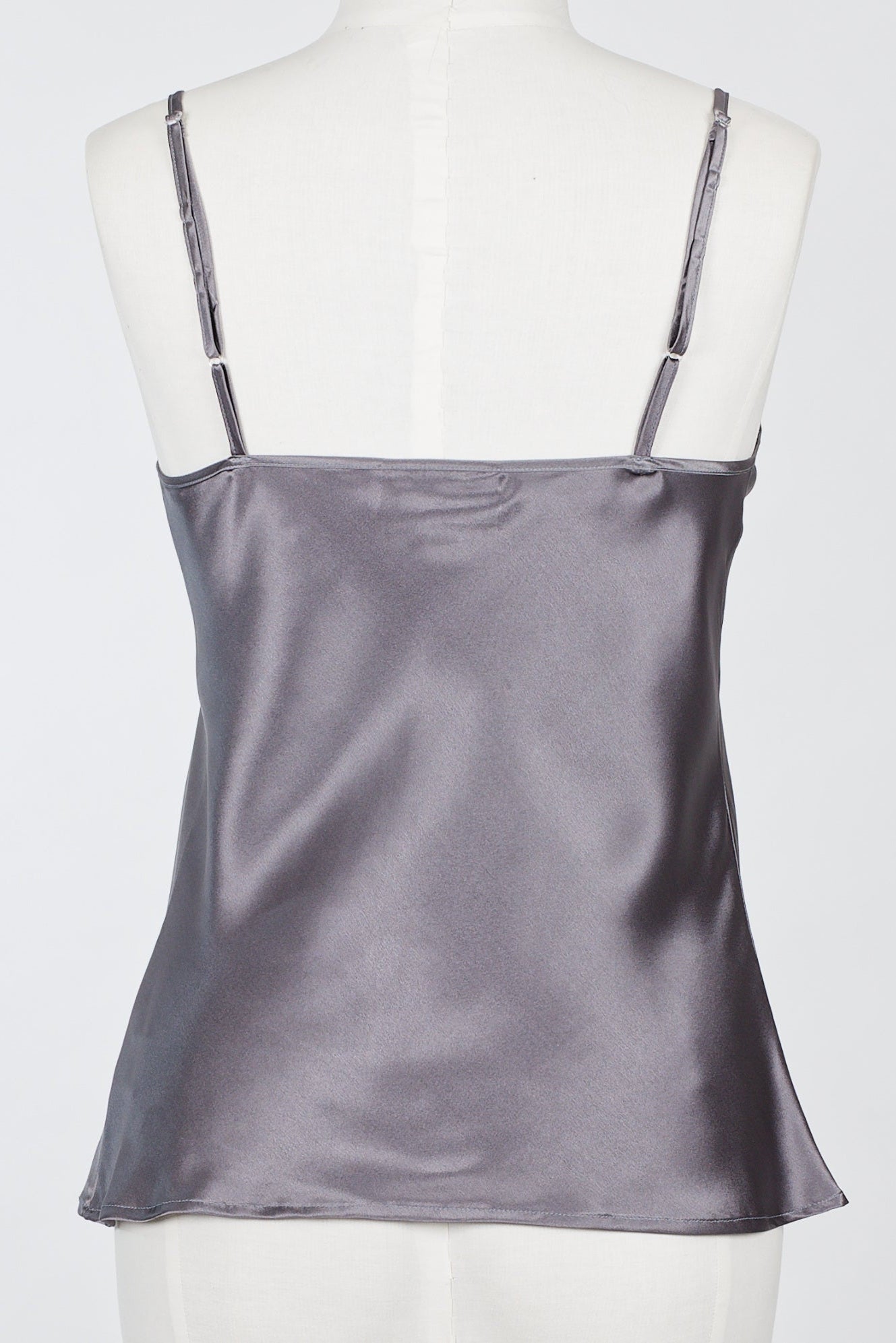 dark grey silk camisole