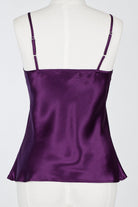 purple silk camisole with adjustable straps