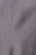 Silk Long Chemise Slip - Gunmetal