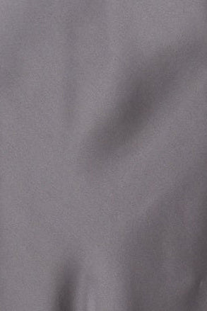 Grey silk slip dress up close on fabric detail