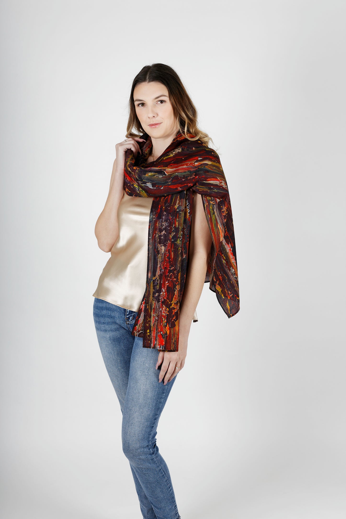 NZ inspired silk scarf - Thermal Acivity