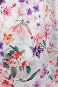 Cotton Winter Pyjamas - Purple Alstroemeria
