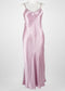 Silk Long Chemise Slip - Periwinkle