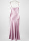 Silk Long Chemise Slip - Periwinkle