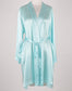 Silk  Wrap Dressing Gown - Mint