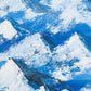 NZ inspired silk scarf - Mountain Ranges