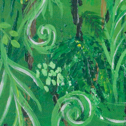 NZ inspired silk scarf - Native Forest