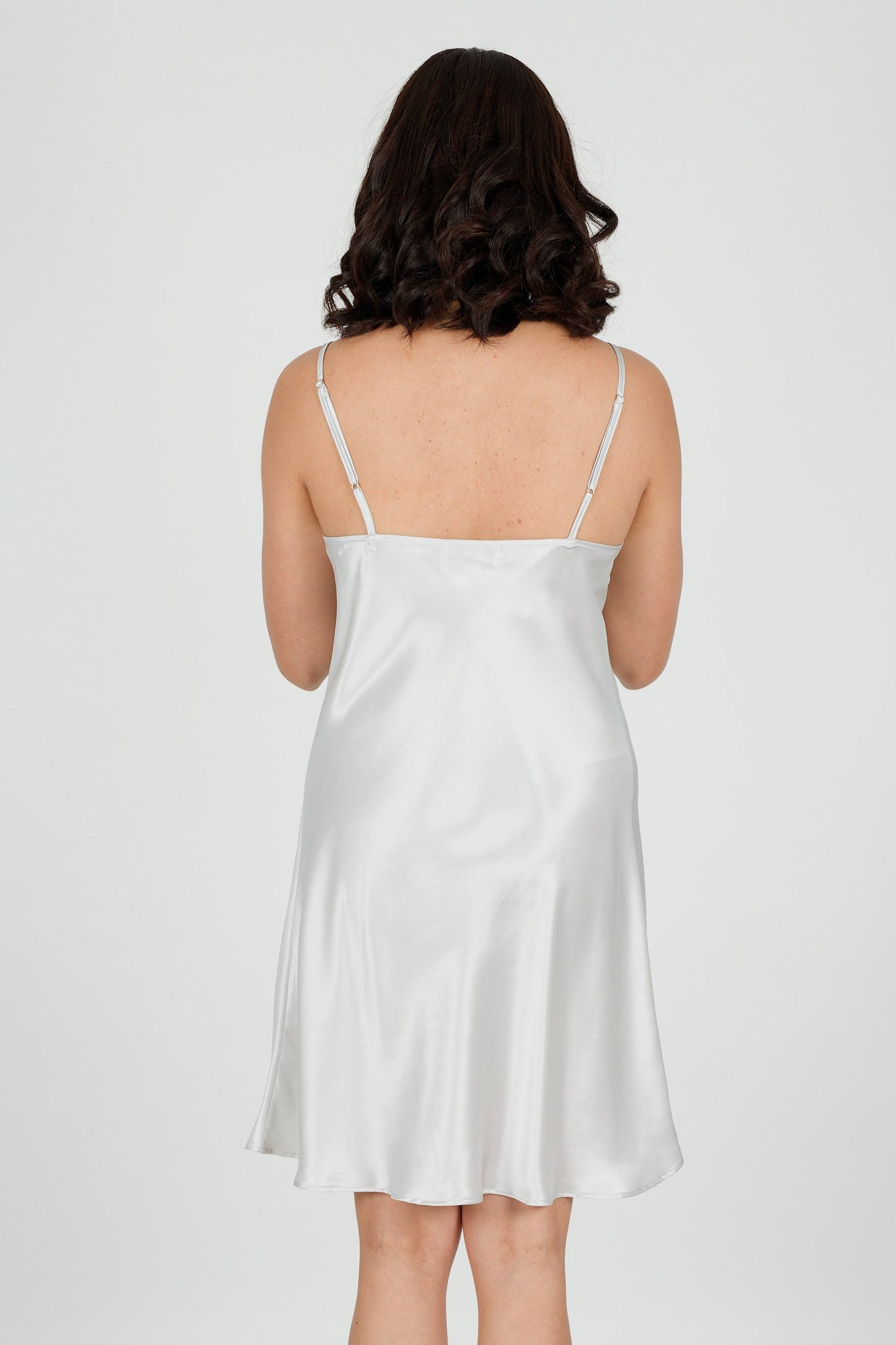 Silk Chemise slip - Silver