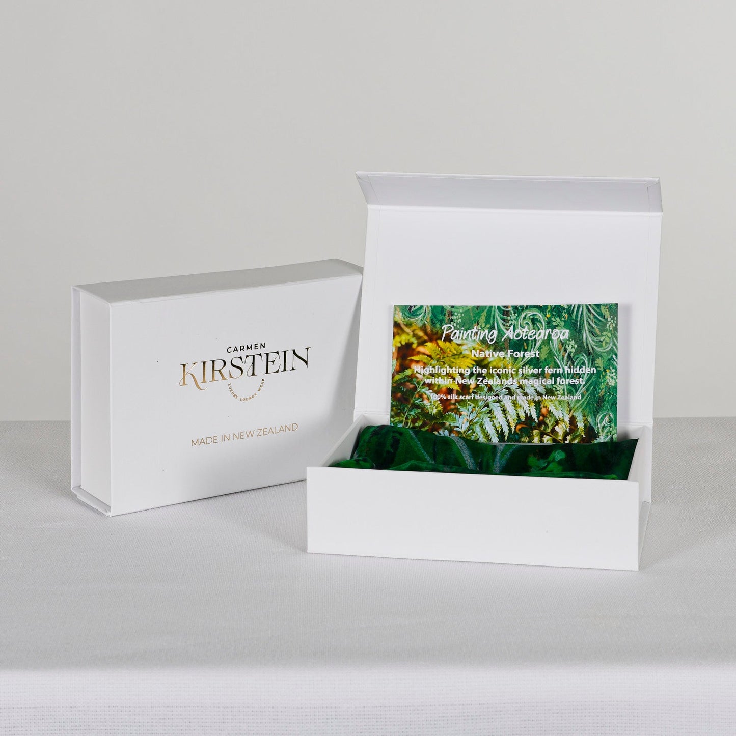 NZ inspired silk scarf - Native Forest